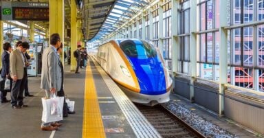 Shinkansen Bullet Train at Tokyo Station bound for Kyoto